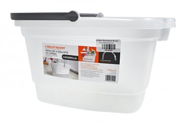 Casabella 4 Gallon Rectangular Bucket Translucent with Silver Handle