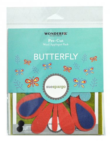 Sue Spargo Pre-Cut Wool Applique Pack - Butterfly Colorway 1