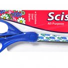 Floral Print Handle All Purpose 8 Inch Scissors Blue