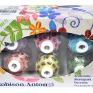 Robison-Anton Rayon Mini King 6 Spool Gift Pack - Blooms