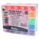 Double Sided Bobbin Box with 50 Rainbow Bobbins