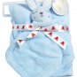 Embroidery Buddy Bunny Blankey Buddy Set Blue