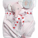 Embroidery Buddy Elephant Blankey Buddy Set Pink