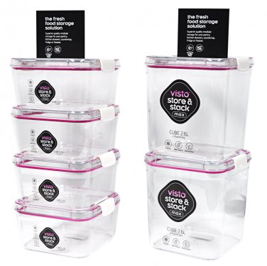 Visto Store and Stack Food Storage Cubes 6 Piece Set