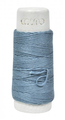 Cosmo Hidamari Sashiko Solid Thread 30 Meters Russian Blue