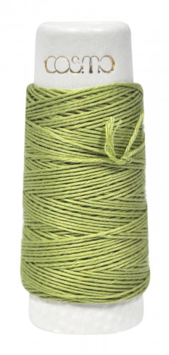 Cosmo Hidamari Sashiko Solid Thread 30 Meters Green Tea