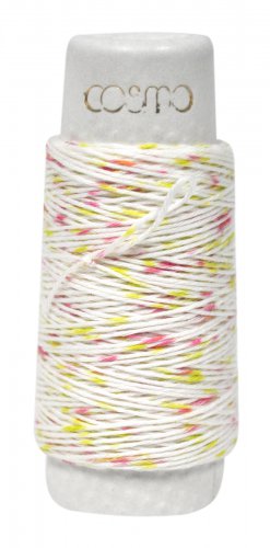 Cosmo Hidamari Sashiko Variegated Thread 30 Meters Shaved Ice Pink Yellow