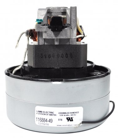 Ametek Lamb 5.7 Inch 2 Stage 120 Volt B/B Thru-Flow Vacuum Motor 116884-49
