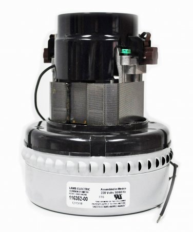 Ametek Lamb 2 Stage 5.7 Inch B/B PD 220 Volt Vacuum Cleaner Motor 116352-00