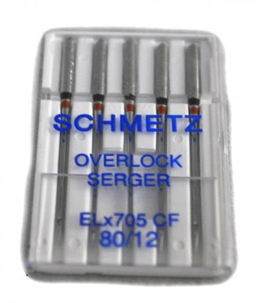 Schmetz Sewing Machine Chrome Finish Needle ELX705CF-80
