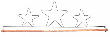 Classic Motifs 22 Inch Three Stars Craft Holder