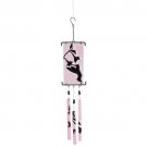 Hummingbird Silhouette Glass Wind Chime