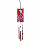 Coral Silhouette Glass Wind Chime