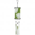 Banana Leaf Silhouette Glass Wind Chime
