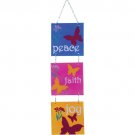Peace Faith Joy Tri Panel Glass Expression