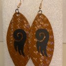 Coco faux leather earrings