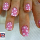 ❤ 12 Polka Dot False / Fake Nails in Various Colours ❤