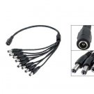 EZ-2pcsx2.1mm DC Female 1 to 8 Male 2.1mm Power Splitter Jack Cable for CCTV Camera