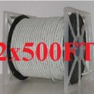 EZ-2x500 ft RG59 Siamese Cable CCTV Video & Power UL (White Color)