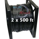 EZ-2x500 ft RG59 Siamese Cable CCTV Video & Power UL (Black Color)
