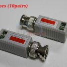 EZ-20 Pcs CCTV Twisted BNC Single Channel Video Balun Connector(10 pairs)