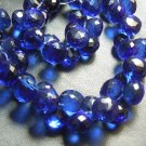 Full Strands 8 Inches Top Quality Blue Kyanite Quartz Faceted Onion Briolette Drops Size 9x9MM Apprx