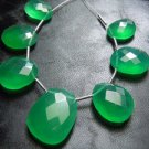 7pc top Quality Green Onyx Faceted slice size 12x14mm to 17x23mm approx