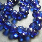 Full Strands 8 Inches Top Quality Blue Kyanite Quartz Faceted Onion Briolette