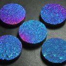 5 Pc Beautif Quality Agate Drusy Coated Multi-Fire  Huge Size-30x30MM Wholesale