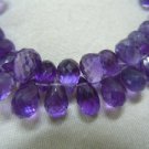 8 Inches Full Strands Purple Amethyst Faceted Briolette Teardrops Size 5MM Appr