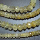 14Inches Top Quality Golden Rutilated Quartz Faceted Rondelle BeadsSize 4-5MM