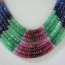 14 Inches Gorgeous Multi-Sapphire Faceted Rondelle Beads Size 3MM Approx