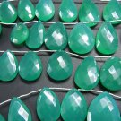 8 Inches Top Quality Green Onyx Faceted Pear Drops Briolette Size 15 To 20 MM