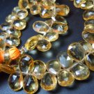 7inches-40pc-top grade golden citrine quartz faceted briolette ter drops 7mm