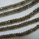20x14Inches Top Quality Smokey Quartz Faceted Rondelle Beads Size 3MM Wholesale