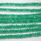 20x14Inches Top Quality Green Onyx Faceted Rondelle Beads Size 3MM Wholesale