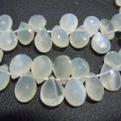 8 Inches White Moonstone Faceted Briolette Marquoise  Size 5MM To 7MM Approx