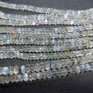14Inches Top Quality African Blue Fire Moonstone Faceted Rondelle Beads Size5MM