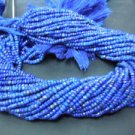 10x14 inches-blue lapis lazuli faceted rondelle beads truly natural color 4mm
