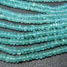 14 Inches Gorgeous aqua Blue Apatite Faceted Rondelle Beads Size - 4MM Approx