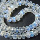 16 inches-180ct-blue rainbow moonstone cut rondelle beads AAA high quality