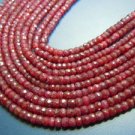 14 inches Top Quality red ruby corundum Faceted Rondell beads aaa high quality