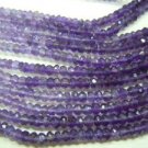 14 inches  amethyst faceted rondelle beads shaded color stunning quality