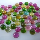 gorgeous -mix lot-75pc-multi  tourmaline cabochon AAA high quality 5x5mm round