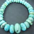 33Pc- Top Quality Sky Blue Natural Tibetan Turquoise Faceted Rondell Shape Beads