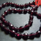 14'' Top Quality Red Garnet Faceted Briolette Tear-drops Straight Drill 5 to 6mm