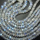 14 Inches Super Top AAA Quality Rainbow Moonstone Faceted Rondelle Beads 4-7MM