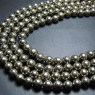 10x 8 Inches Top Quality Golden Pyrite Smooth Round Beads Size-5MM Approx