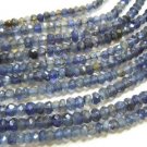 20x14 Inches -AAA - Blue Iolite Micro Faceted Rondelles Beads Size - 3mm Approx