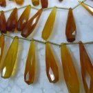 8 Inches -Chalcedony Faceted Briolette Long Drops AAA Quality Wholesale Price